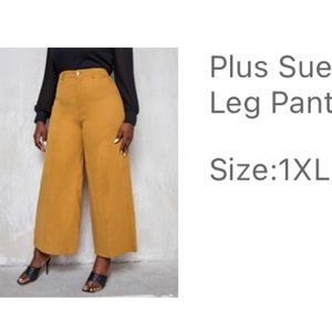 Suede Wide Leg Pant